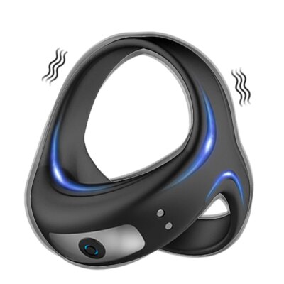 Powerful Vibrator Cock Ring for Men Delay Ejaculation Penis Ring Sex Toys Lock Penisring Cockring Adult Male Sex Supplies 18+ 1