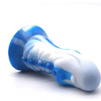 FAAK colorful anal plug silicone butt plug with suction cup white blue pumpy sex toys for men women vagina masturbate anal dildo 1
