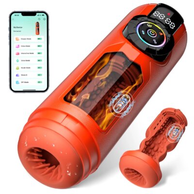 KUSHOR Heating Automatic Male Masturbator APP Control Vibrating Sucking Thrusting Masturbation Cup Penis Pump Sex Toy for Men 1