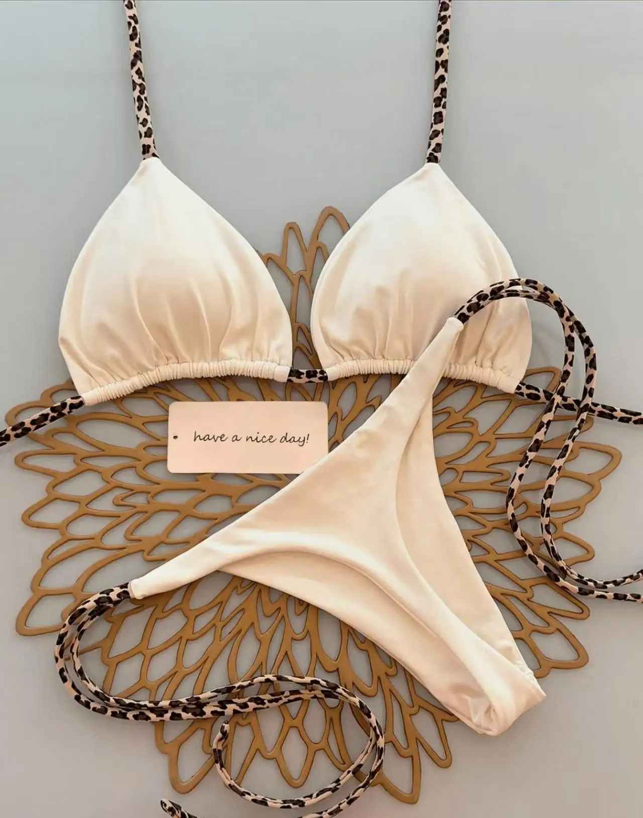 leopardinė bikini moterims