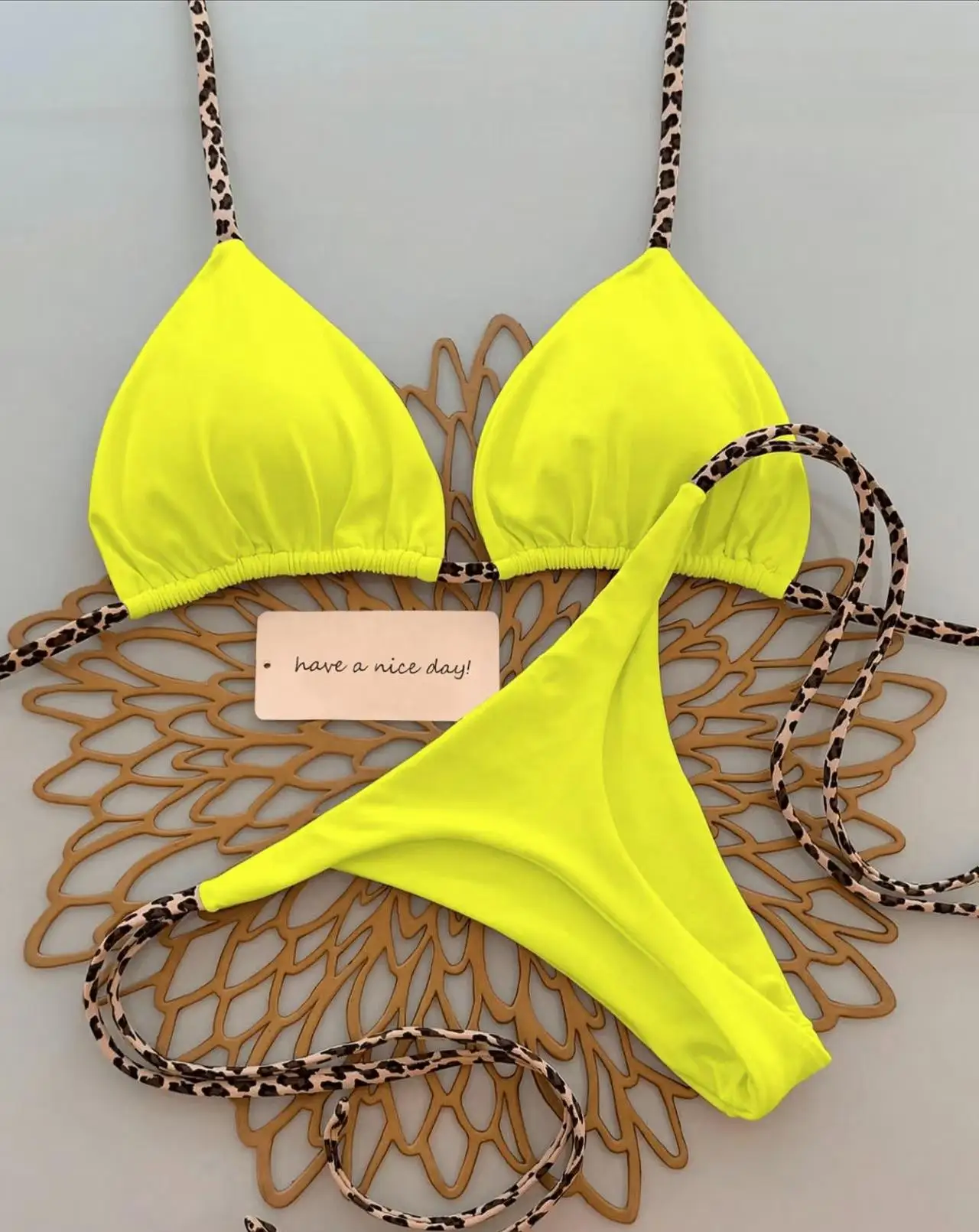 leopardinė bikini moterims