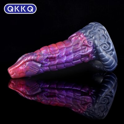 QKKQ Fantasy Dragon Wearable Dildo Penis Sleeve Gay Man Cock Stretchable Enlargement Adult Products Masturbate Sex Toys 18+ 1