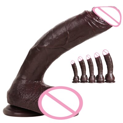 Realistic Long Dildo Black Anal Plug with Suction Cup Big Penis Butt Plug Long Dick Sex Toys for Women men Phallus Anal Dilator 1