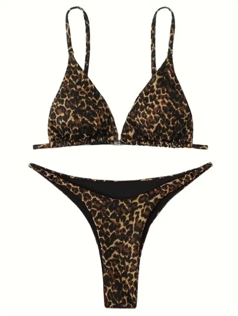 leopardo rašto bikini kostiumėlis