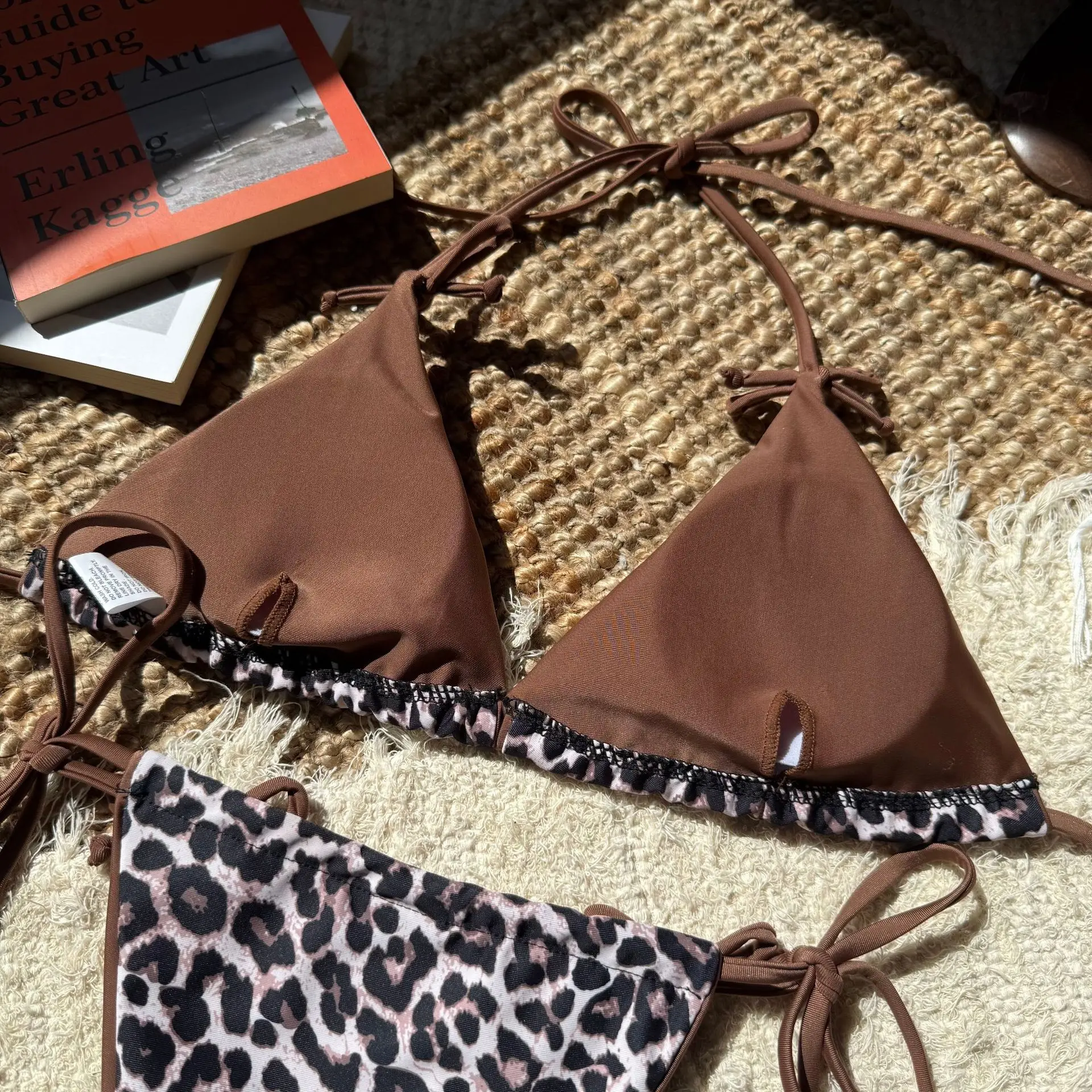 leopardo rašto bikini kostiumėlis