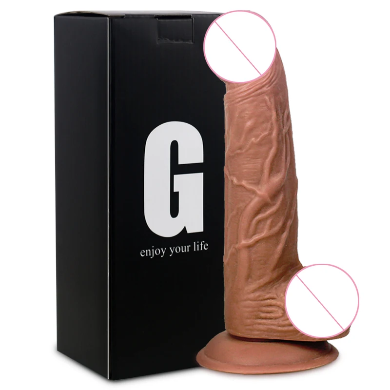 Gelugee realistinis silikonis dildo su šūpulio funkcija moterims masažas