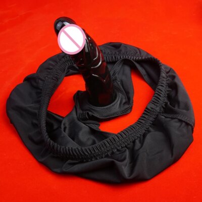 Wearable Underwear Shorts Brief Thong with Silicone Anal Butt Plug,Chastity Panties,Strapon Anal Dildo Realistic 1