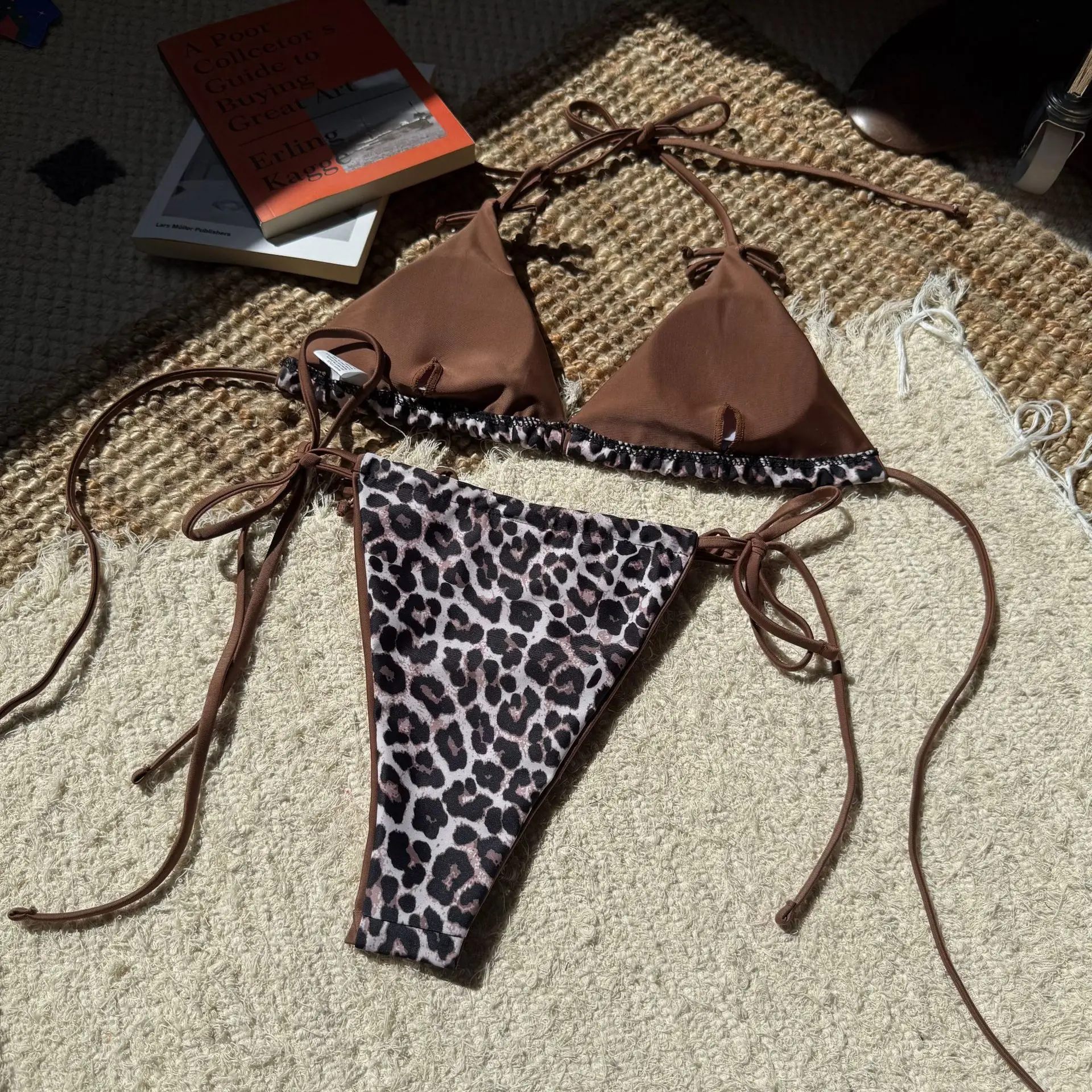 leopardo rašto bikini kostiumėlis