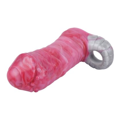 GEEBA Male Red Dragon Animal Penis Sleeve With Anti-off Ring Fantasy Wearable Extender Enlargement Device Delay Ejaculation Toys 1