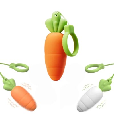 Cute Carrot Vibrating Powerful Mini Bullet 9 Modes for Women Clitoris Stimulator Dildo Adult Sex Toy  Anal Massage Vibrator 1