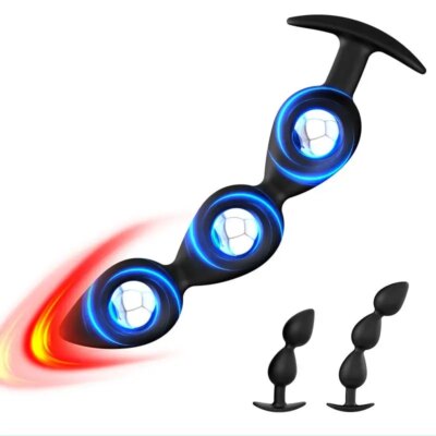 For UniseX Wearable Anal Plugs With Steel Balls Inside Anal Bead Butt Plug Fake Dildo Analplug Buttplug Butplug Adult 18 Sex Toy 1