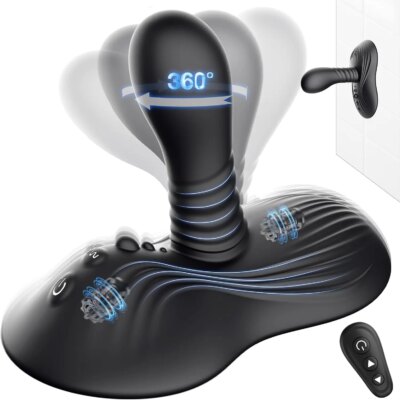 Sit and Ride Rotating Vibrating Dildo Vibrator Remote Control G Spot Stimulator Prostate Massager Adult Sex Toys for Women Men 1