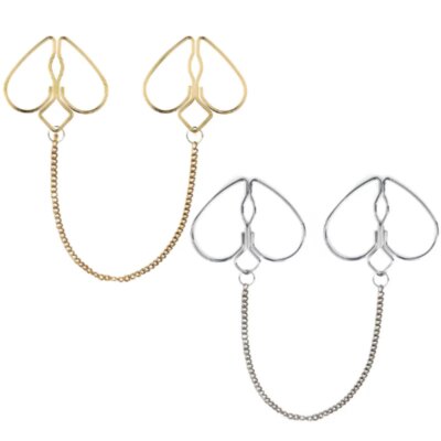 [TG823]1Pc Adjustable Heart Nipple Clamps for Women And Couples Non-Piercing Jewelry Sexy Body Clips for Sensual Play 1