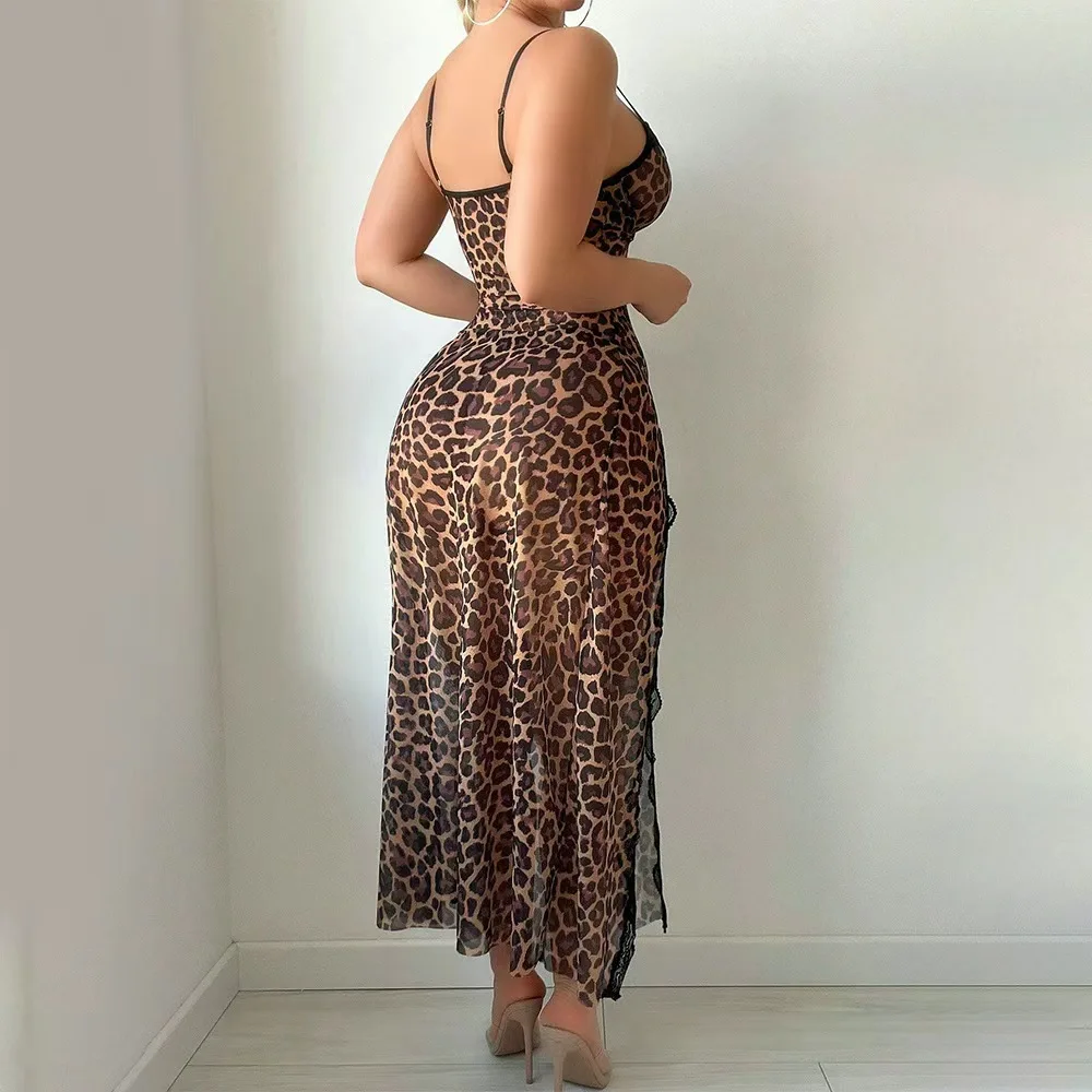 seksuali pižama leopardo printu