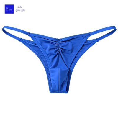 US Size Men's Ice Silk Thongs Briefs Sexy Low-Rise G-String Breathable Seamless T-Back Sports Fitness Underwear Plus Size 1