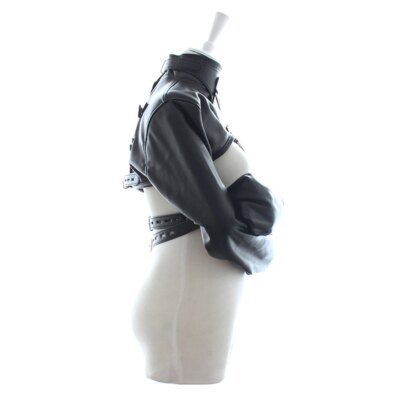 Sexy Women Leather Body Harness Bondage Cupless Straight Jacket Adult Costume 1