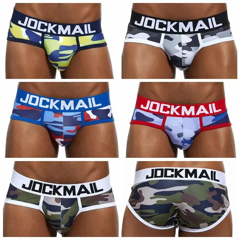JOCKMAIL kamufliaž spausdinti vyriški apatiniai šortai su iškilimo efektu