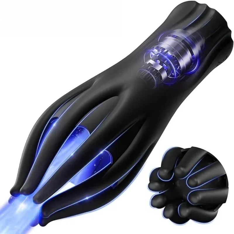 Penis Trainer Stroker – Multi-Tentacle Jėgos Šlifavimo Masažuoklis su Vibracijom