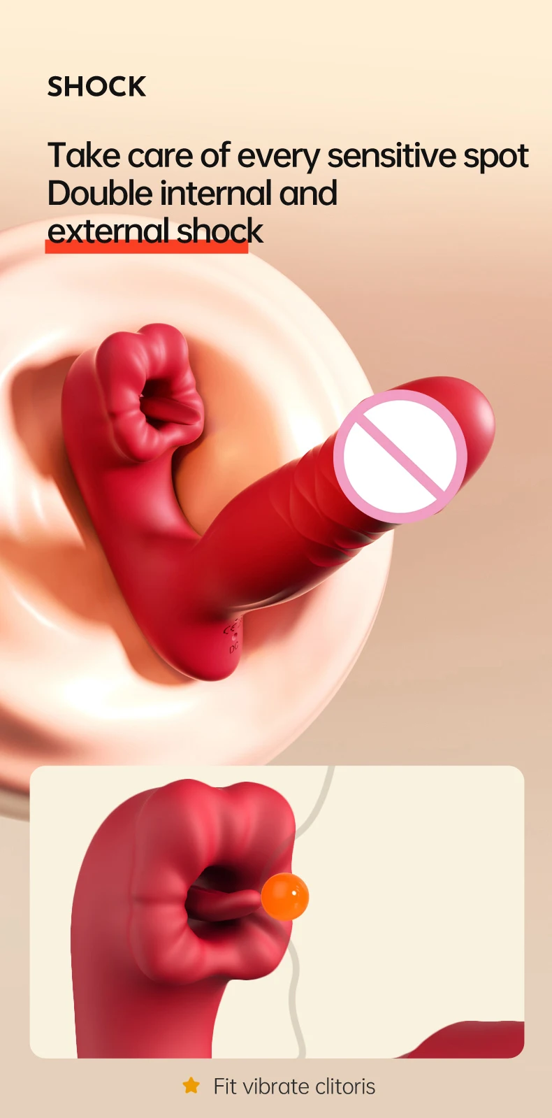 vibratorius su liežuvėlio masažu