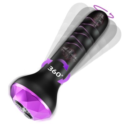 KUSHOR Anal Vibrator Male Prostate Massager Vibrating Rotating Butt Plug Anal Dildo Buttplug Adult Sex Toy for Women Men Gay 1
